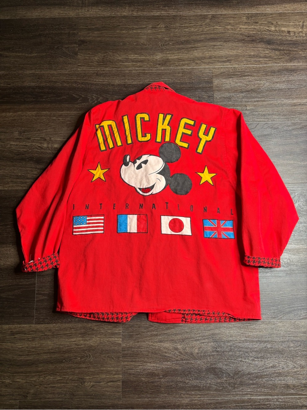 Vintage Rare Women's Disney Mickey & Co International Red Jacket Blazer Large